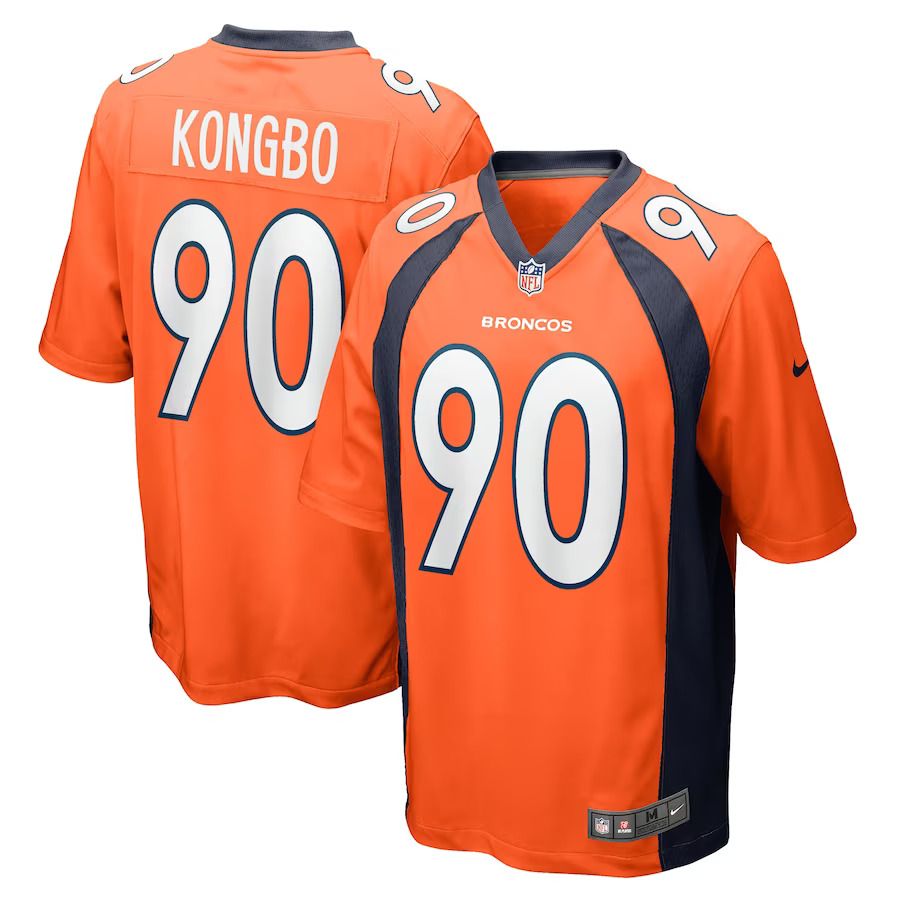 Men Denver Broncos #90 Jonathan Kongbo Nike Orange Game Player NFL Jersey